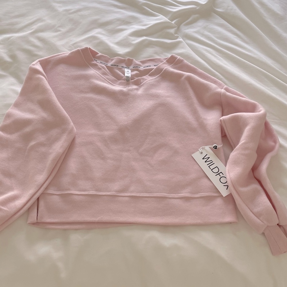 Wildfox soft fuzzy pink sweater